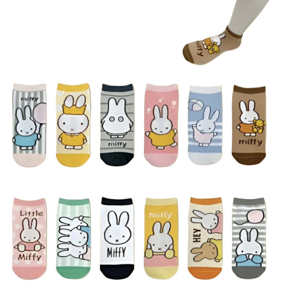 Miffy Graphics Socks