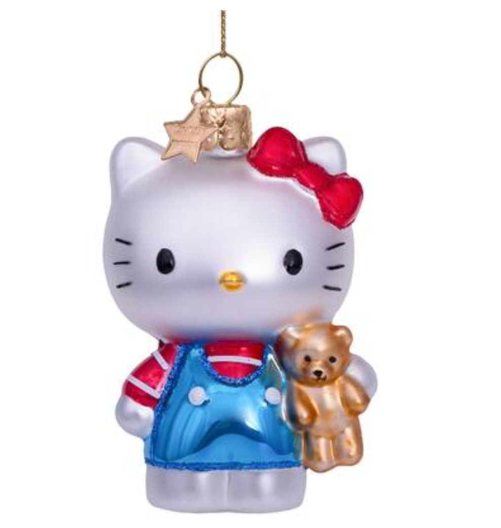 Hello Kitty with Bear in Blue Dress