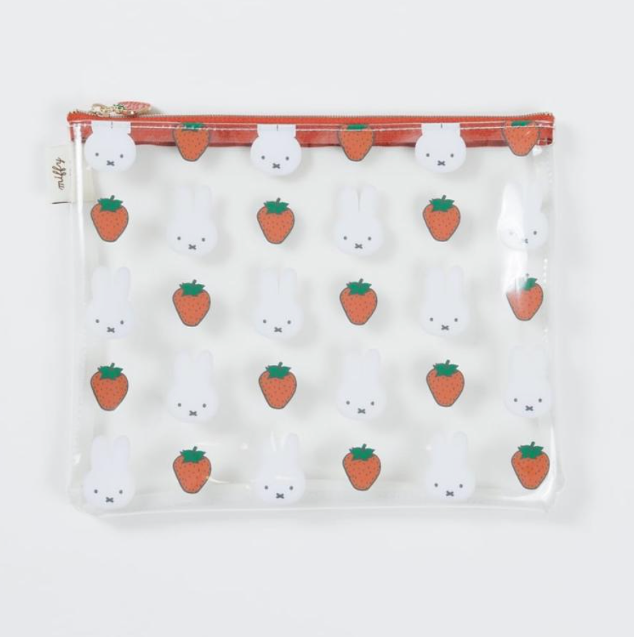 Miffy Strawberry Clear Pouch