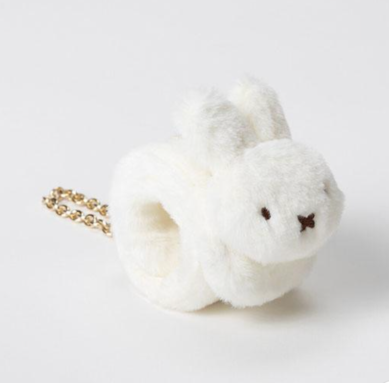 Miffy Fluffy Snap Band Keychain