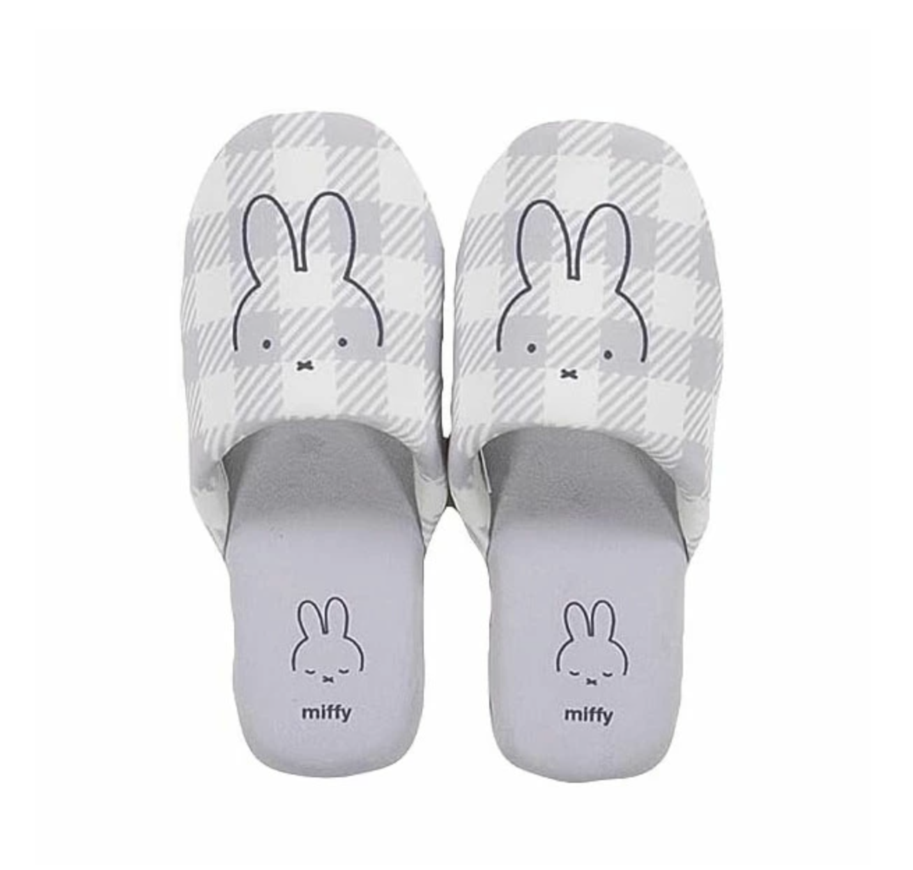 Miffy Checker Plush Slippers
