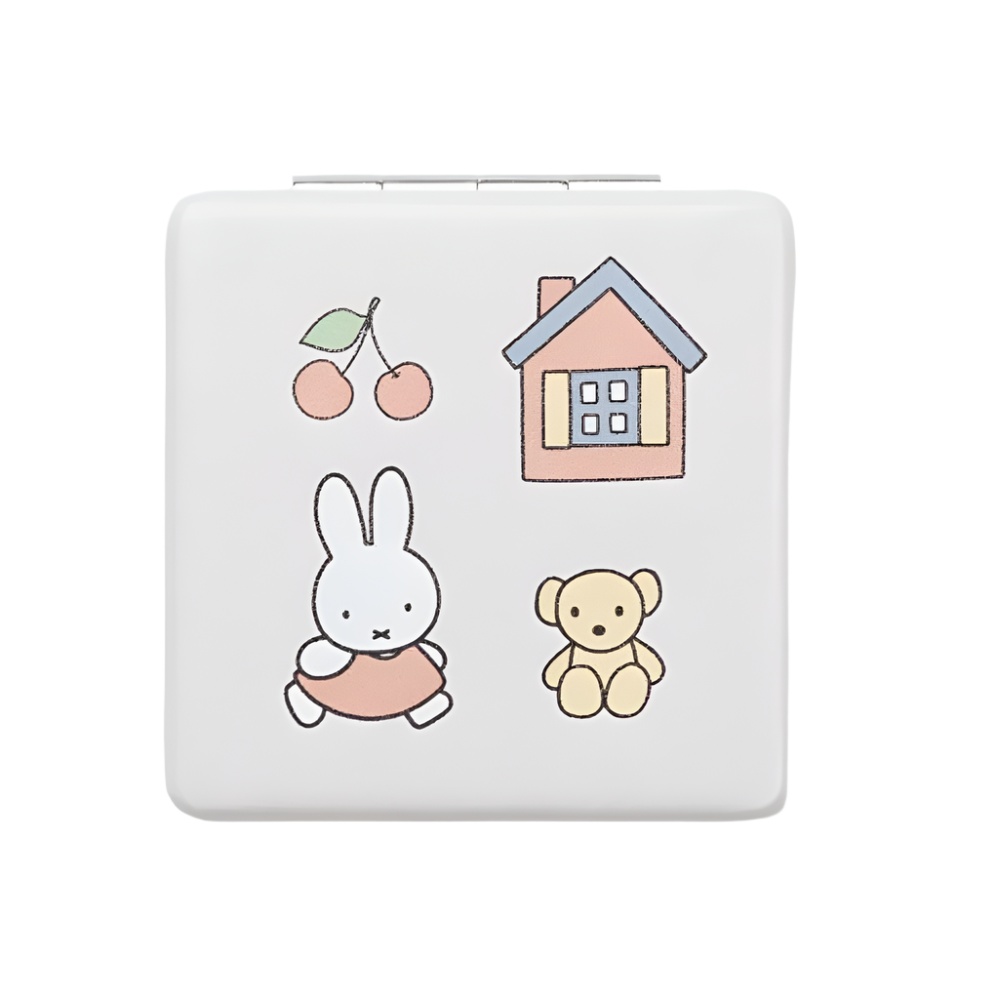 Miffy Pink Flowers Pocket Mirror