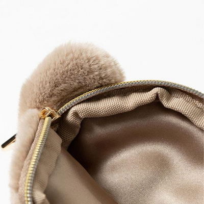 Boris Soft Fluffy Fur Face Pouch