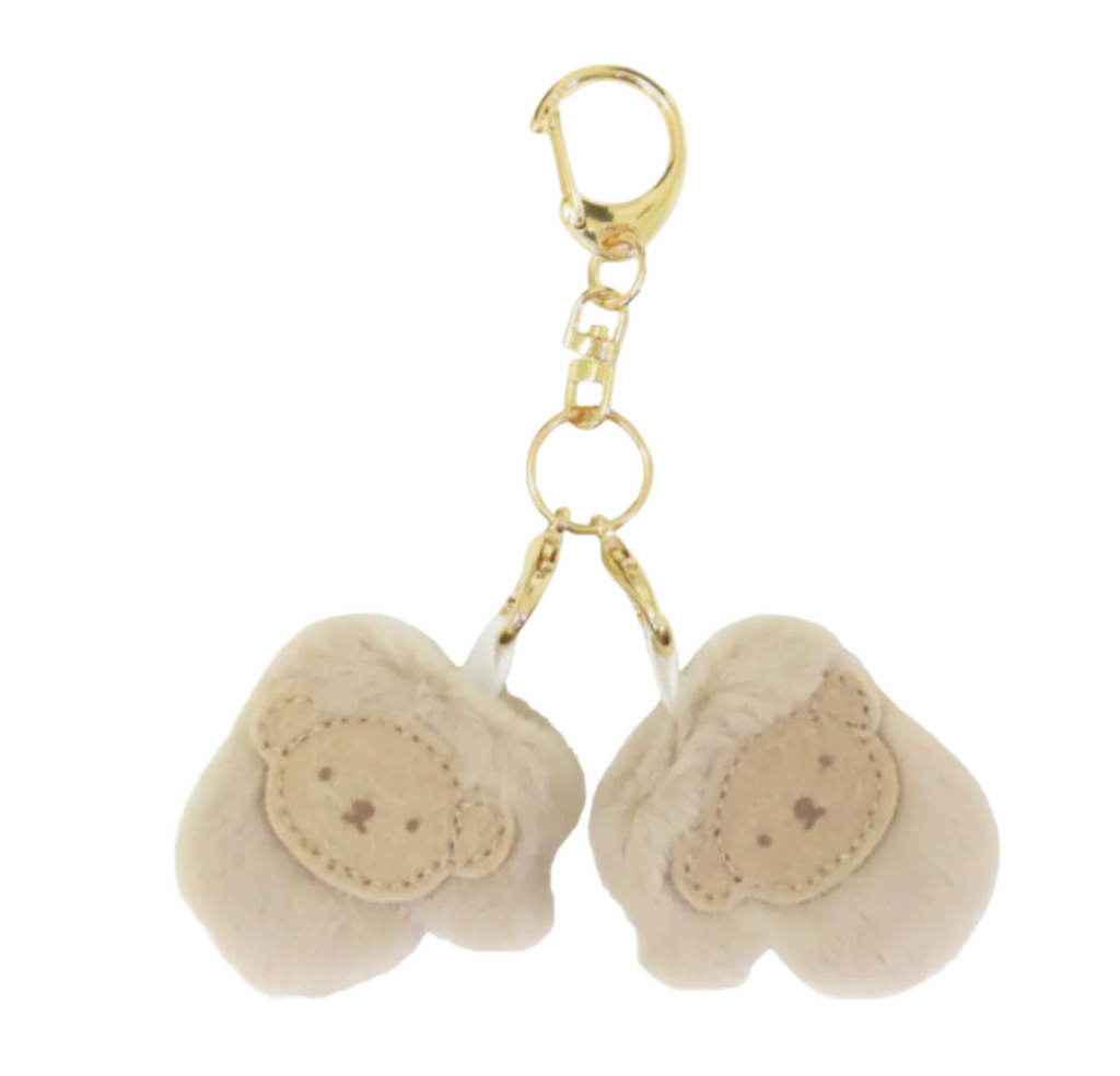 Boris Soft Fluffy Fur Mitten Charm Keychain – zillymonkey