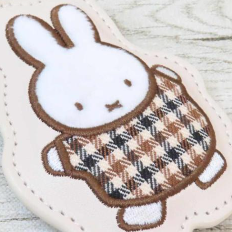 Miffy Checkers Puffy Keychain Bag Charm