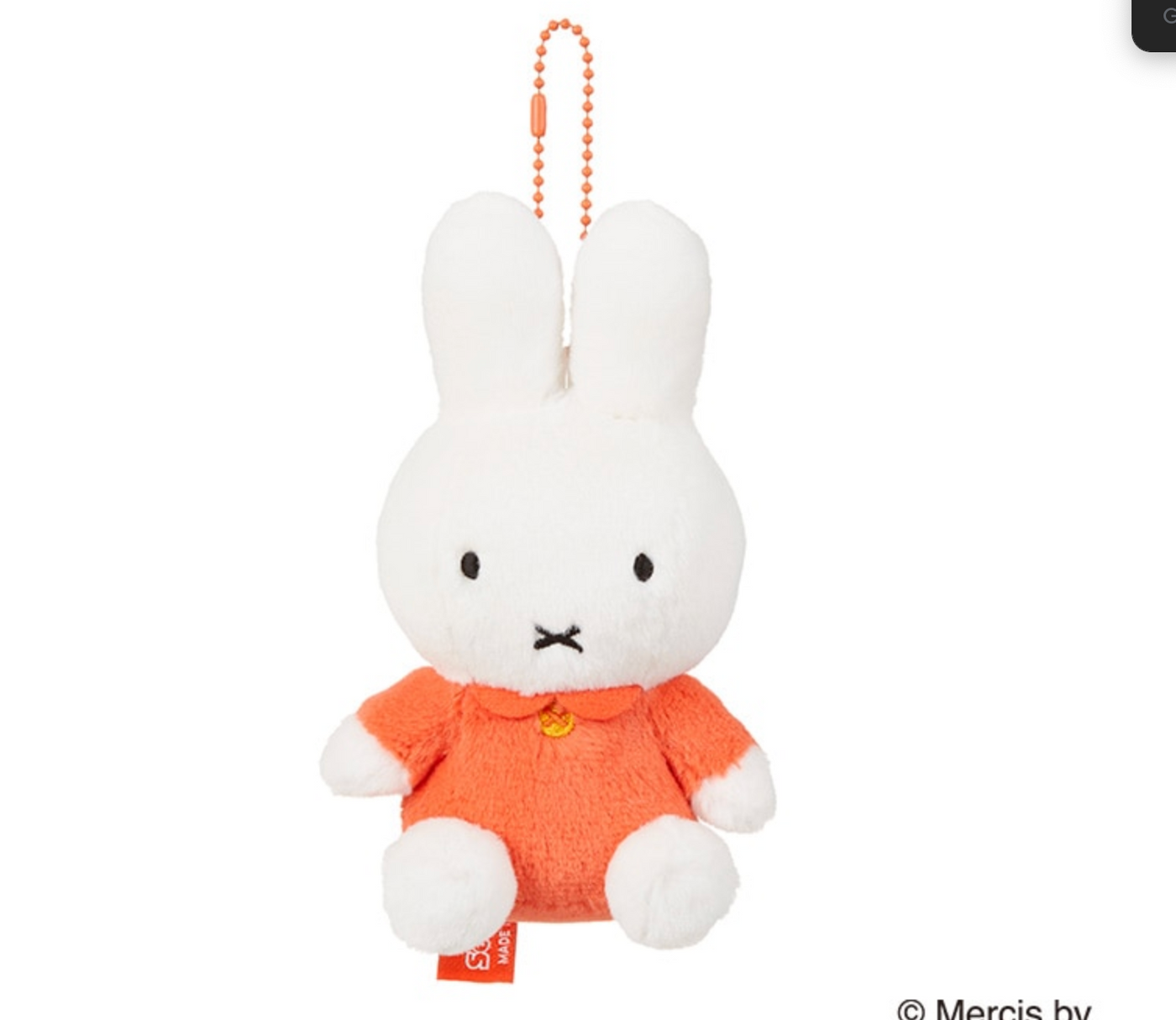 Miffy Classic Sitting Plush Keychain Charm