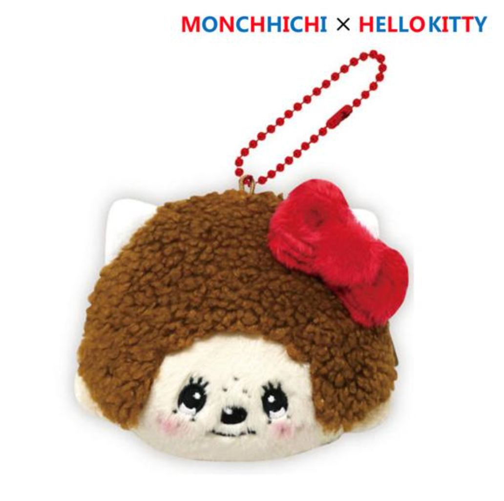 Monchhichi x Hello Kitty Zipper Pouch Keychain Charm