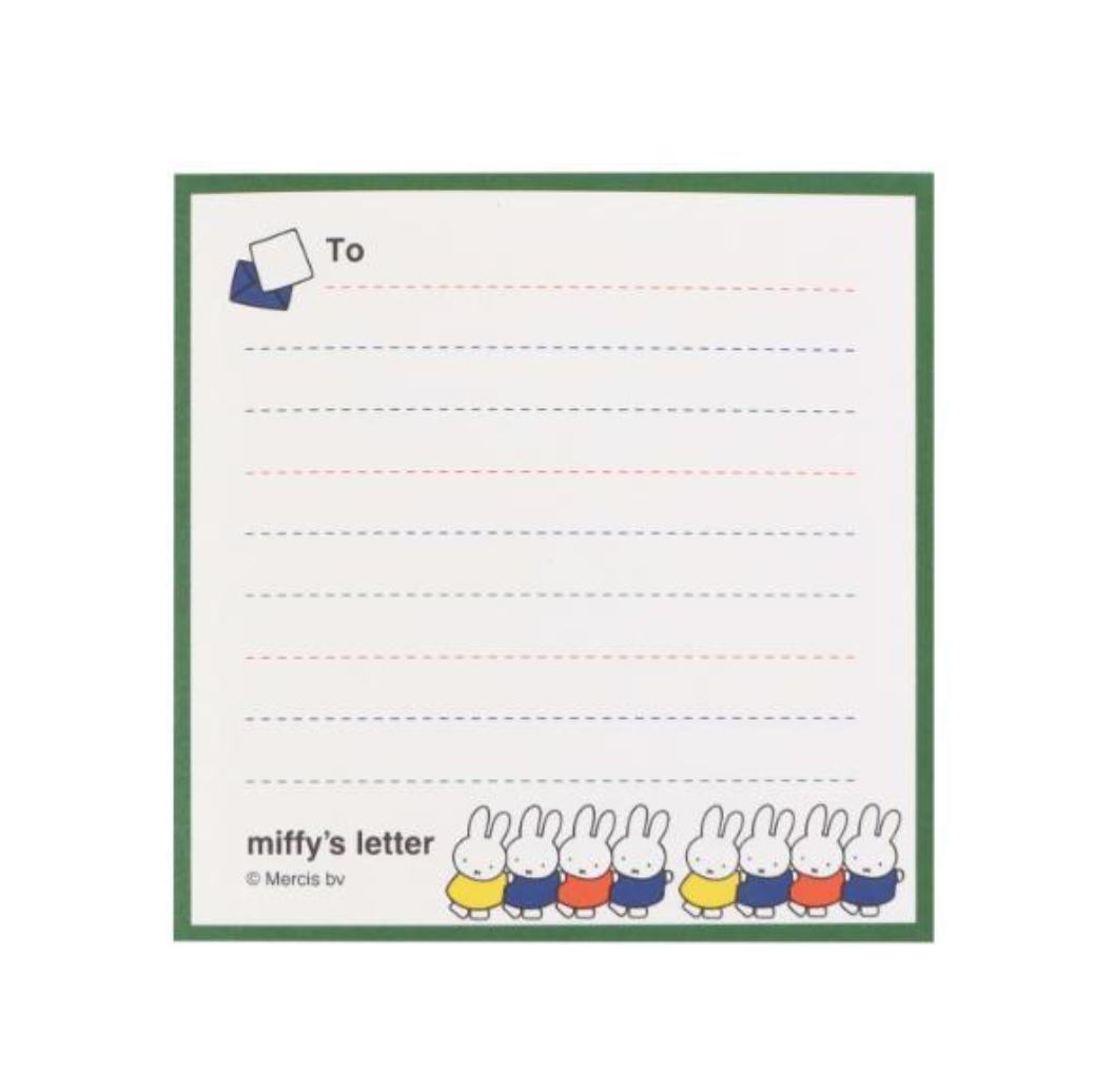 Miffy Square Notepad - Miffy's Letter