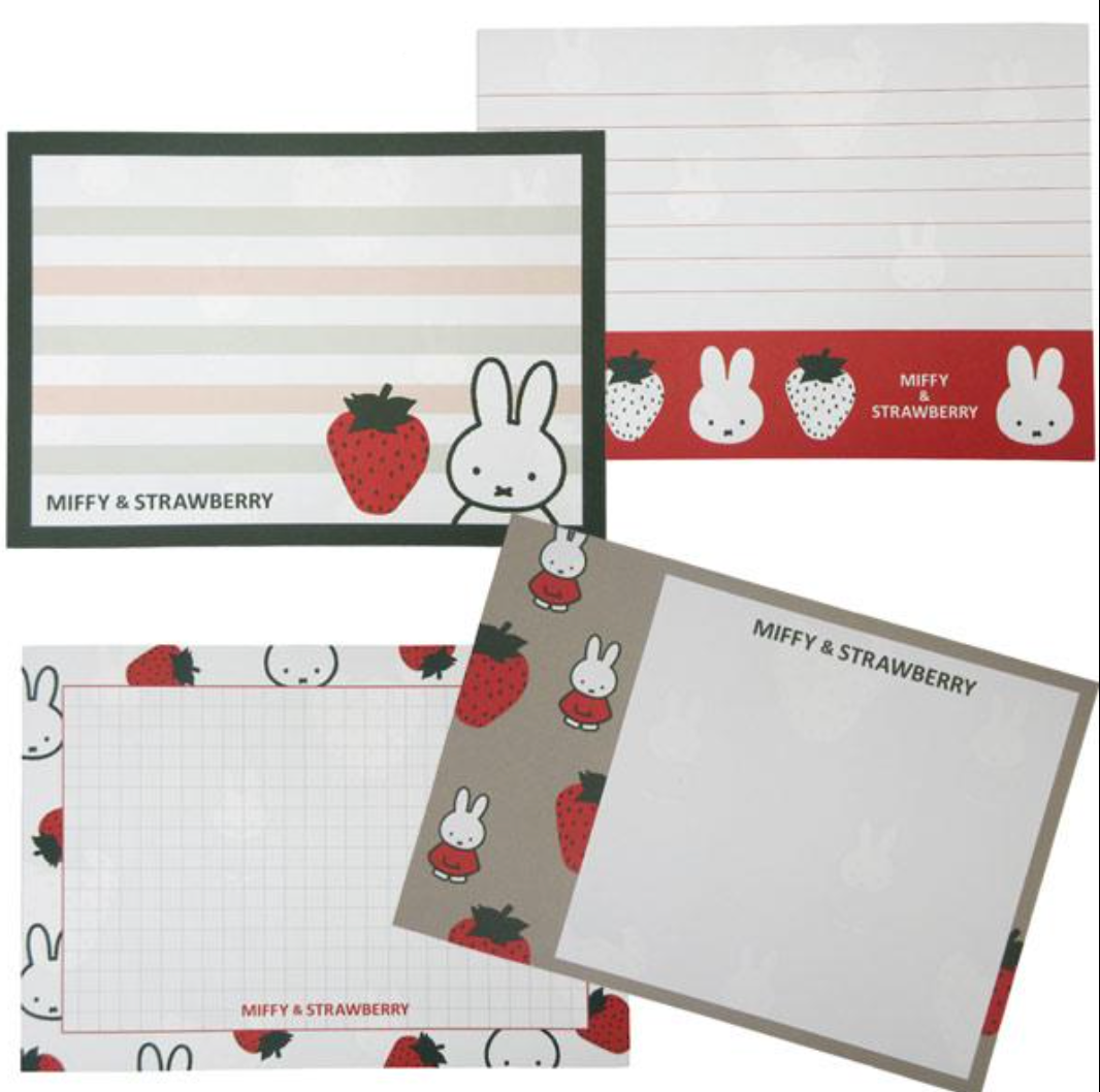 Miffy Strawberry Memo Pad with Sticker