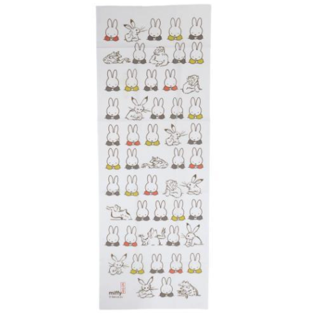 Miffy x Birds and Beasts Caricature Hand Towel - Sitting