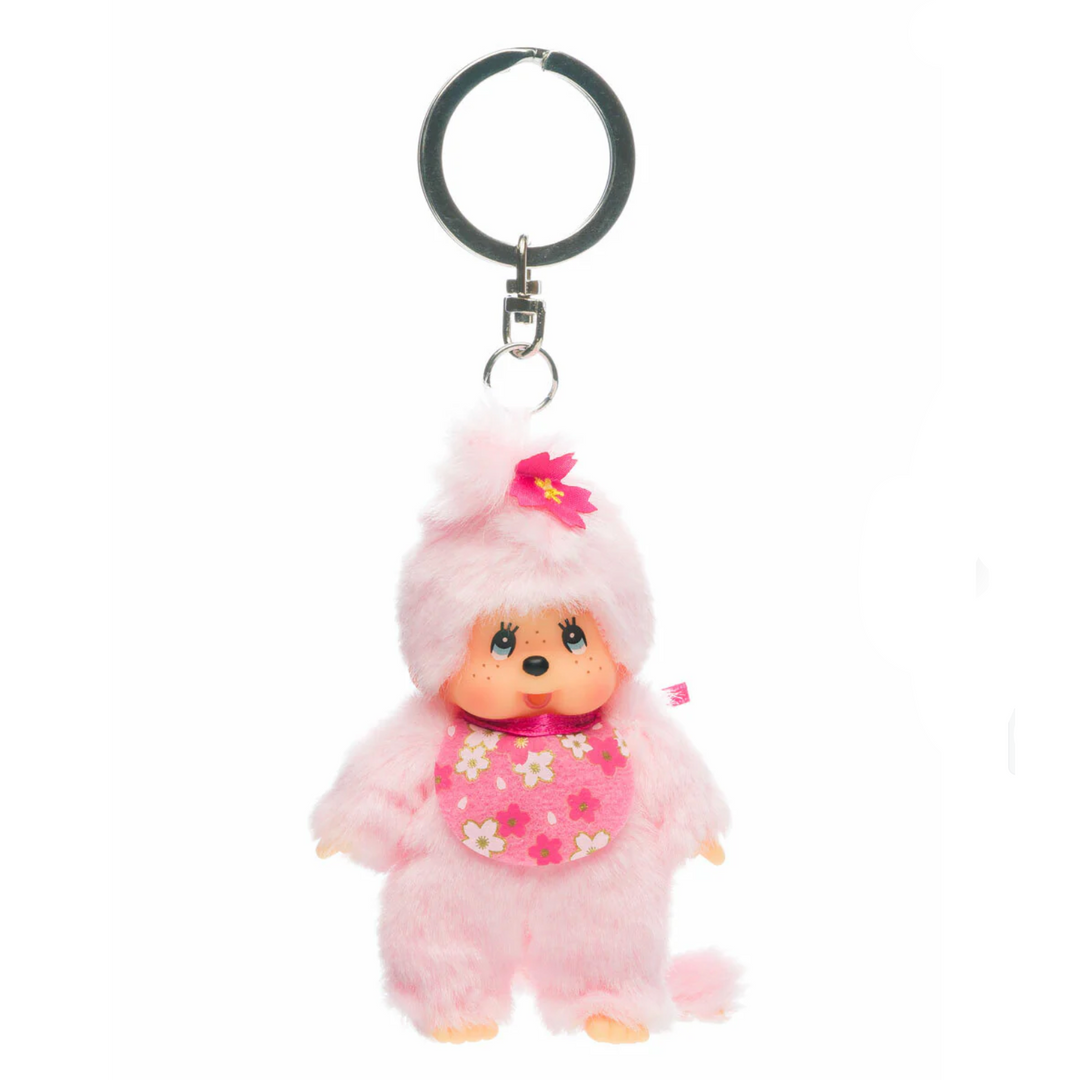 Monchhichi Classic Bebichhichi Cherry Blossom Sakura Keychain