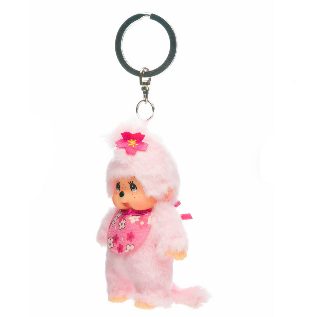 Monchhichi Classic Bebichhichi Cherry Blossom Sakura Keychain