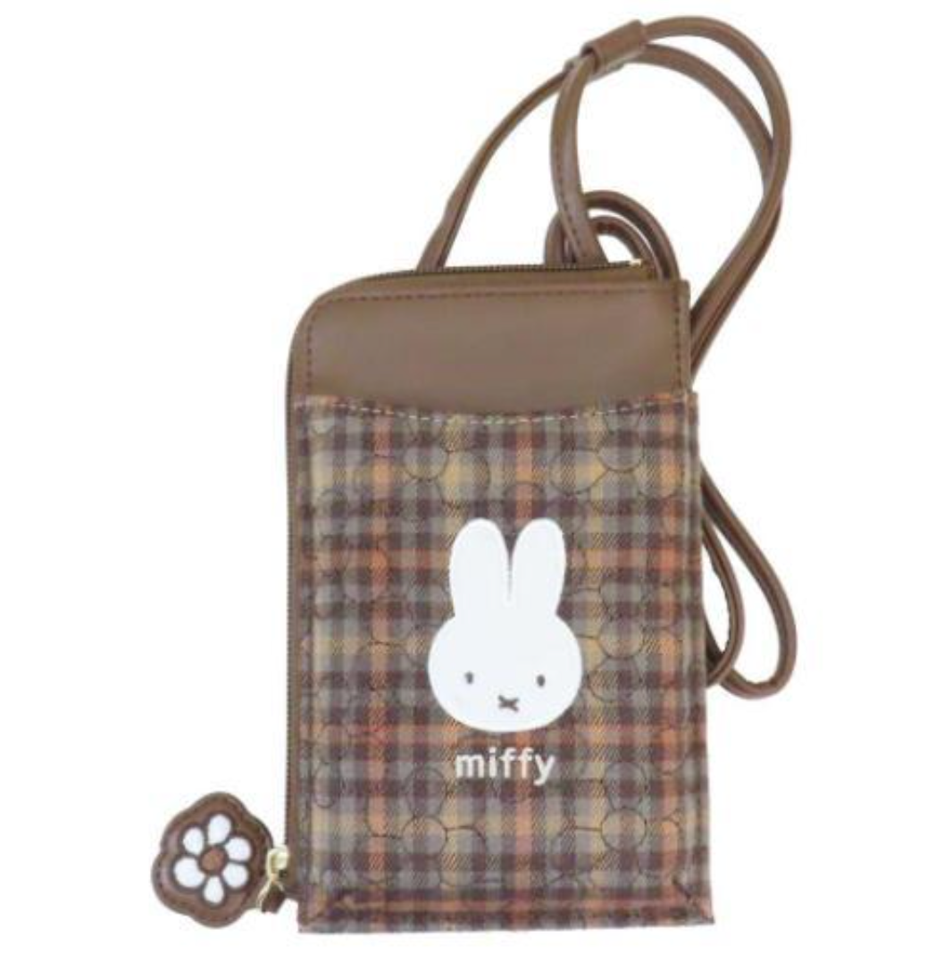 Miffy Checkers Wallet Phone Pouch Crossbody Bag