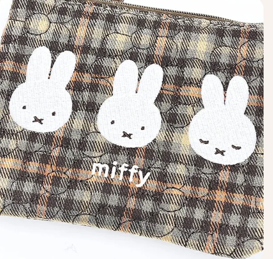 Miffy Checkers Zipper Pouch