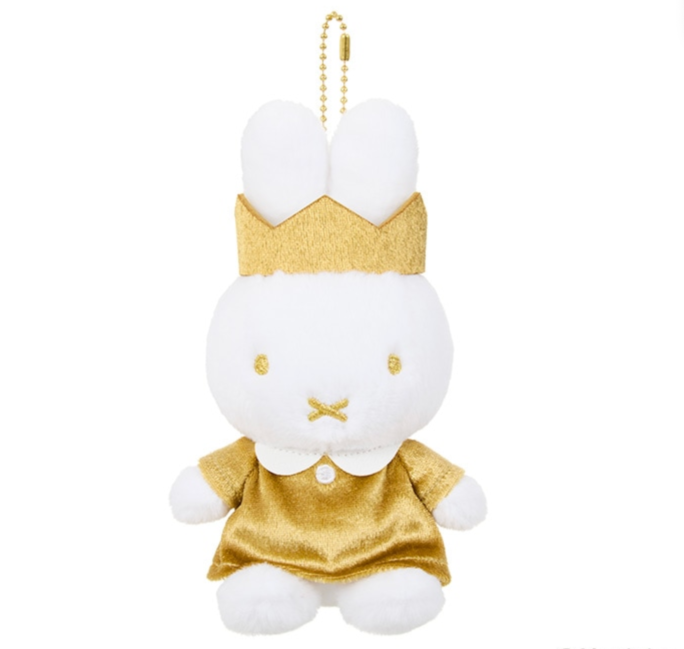 Miffy 70th Year Special Edition Gold Keychain Charm