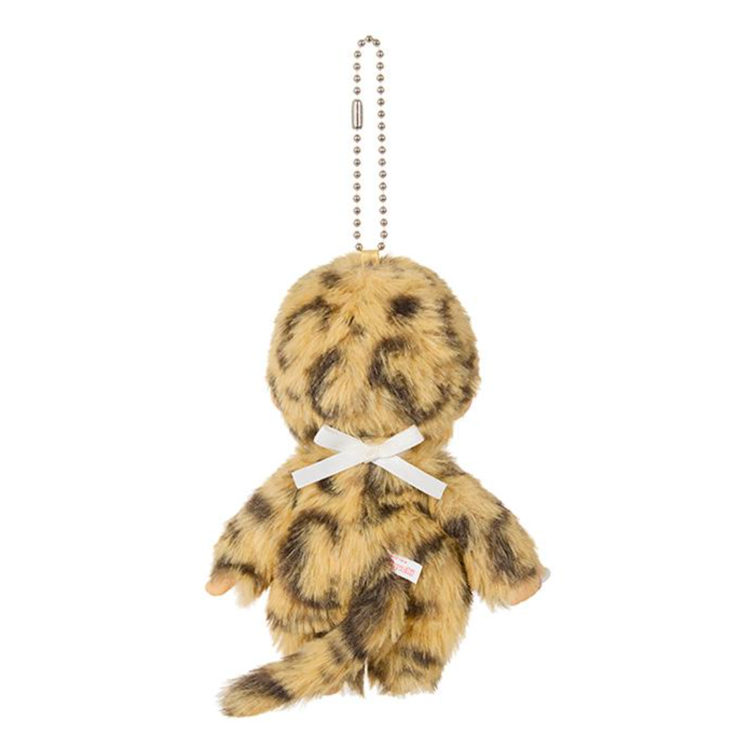 Monchhichi Boy Leopard Print Keychain Bag Charm