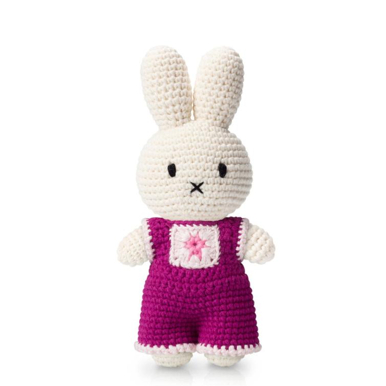 Crocheted Miffy Fuchsia Floral Jumpsuit