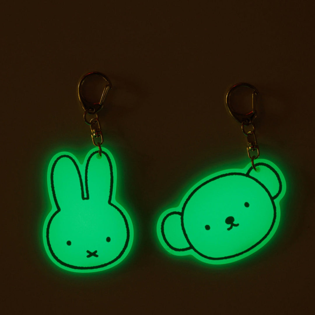Miffy / Boris Acrylic Glow in the Dark Keychain Charm – zillymonkey