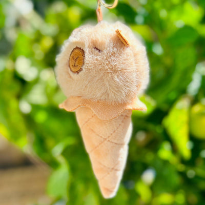 Capybara Ice Cream Plush Keychain
