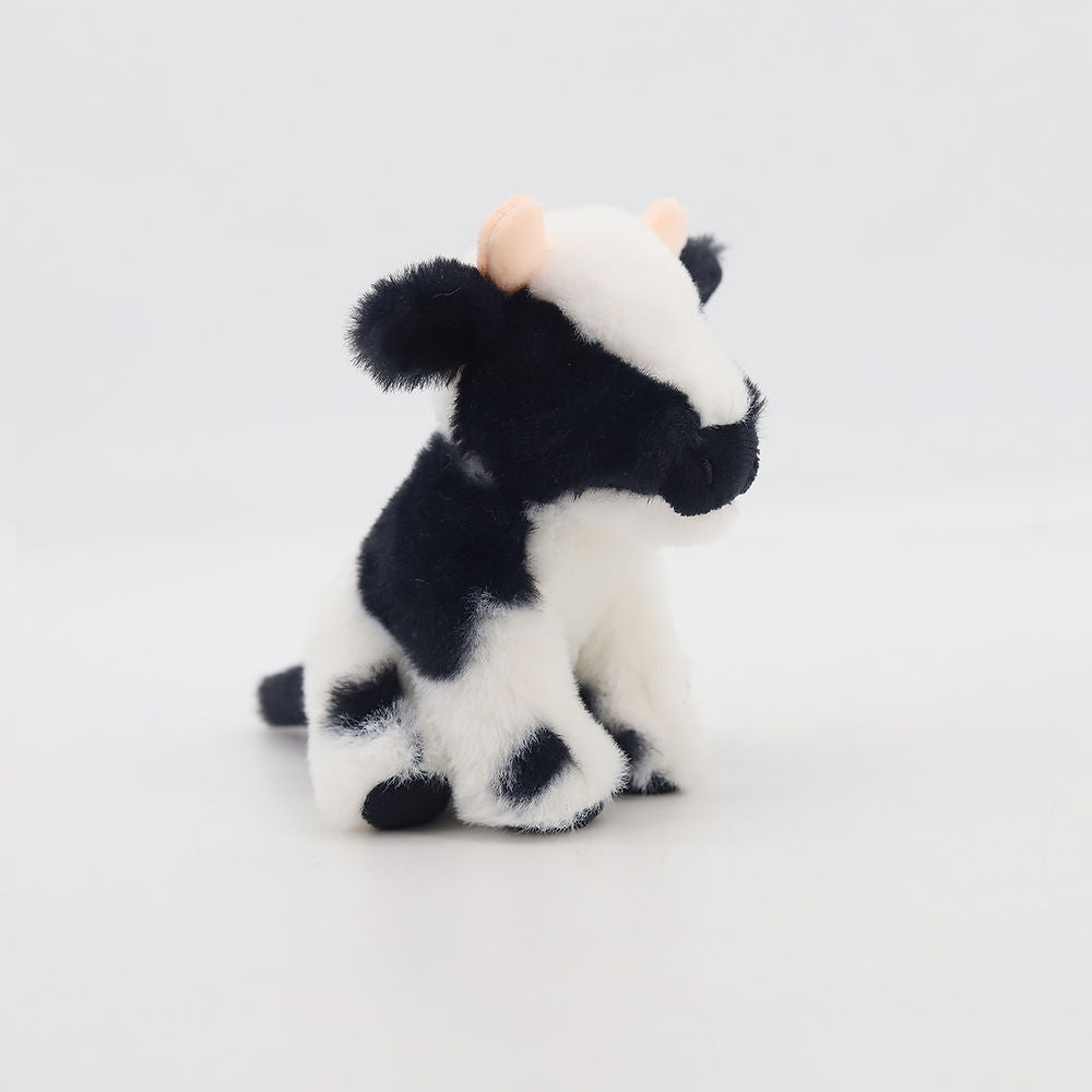 Mini Dairy Black and White Cow Plush with Pop Up Box