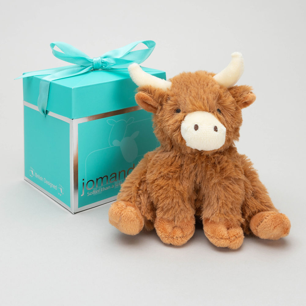 Mini Longhorn Brown Cow Plush