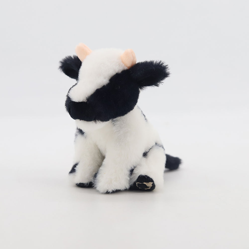 Mini Dairy Black and White Cow Plush with Pop Up Box