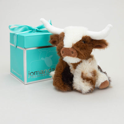 Mini Texas Brown Cream Coo Highland Cow Plush