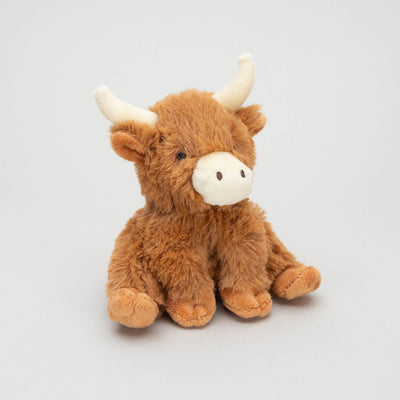 Mini Longhorn Brown Cow Plush