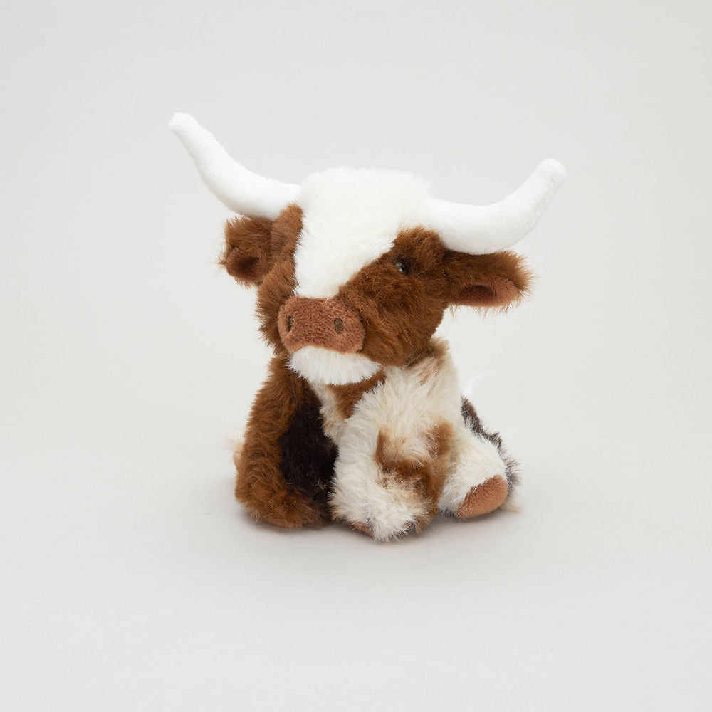 Mini Texas Brown Cream Coo Highland Cow Plush