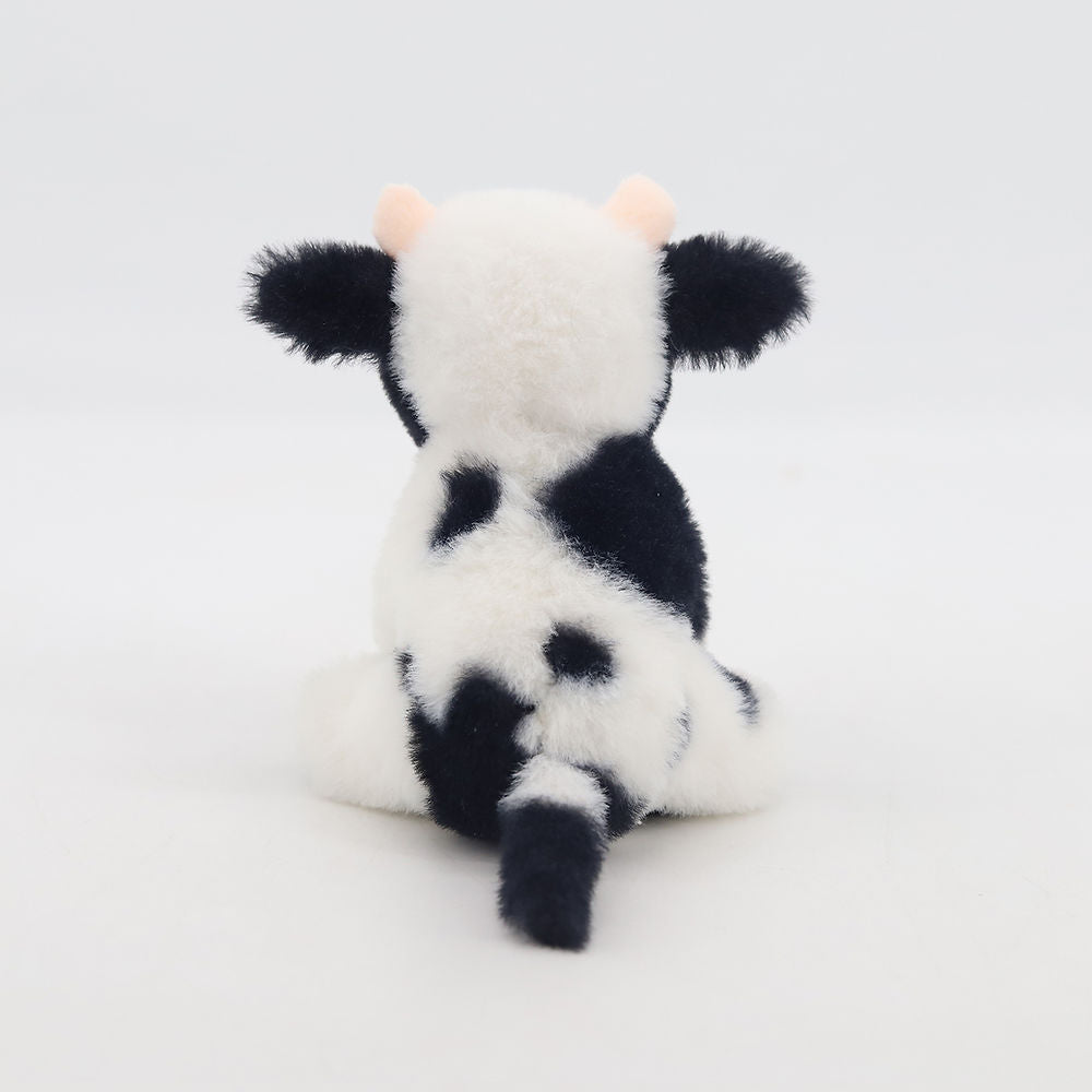 Mini Dairy Black and White Cow Plush with Pop Up Box