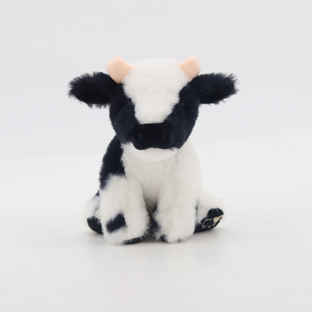 Mini Dairy Black and White Cow Plush with Pop Up Box
