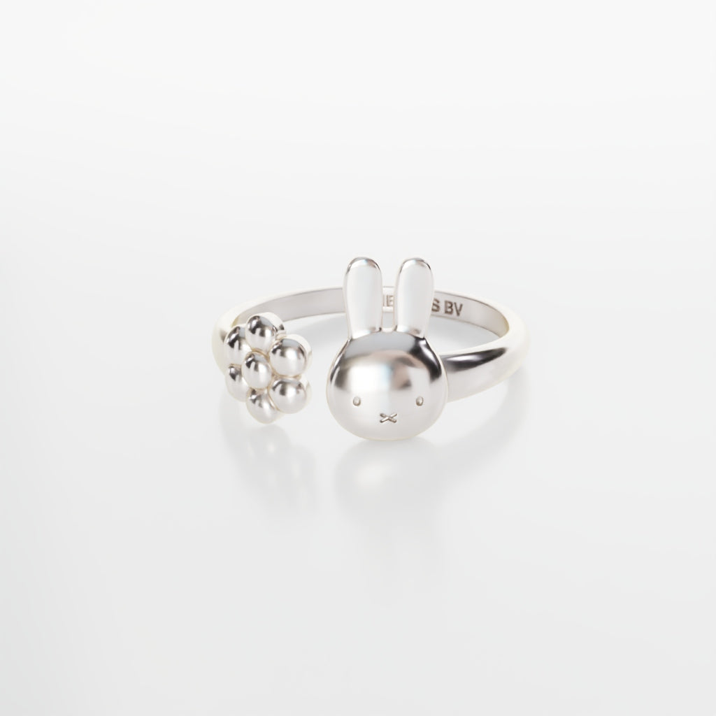 Miffy Daisy Adjustable Ring - Sterling Silver