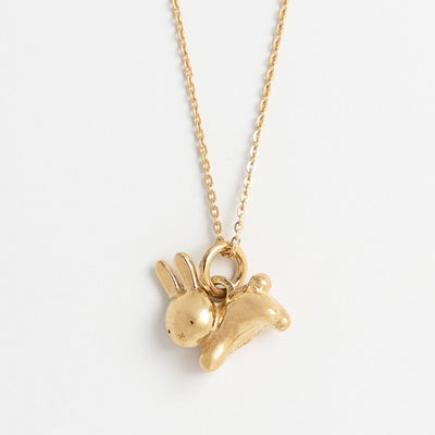 Miffy Year of the Rabbit Leaping Necklace Gold