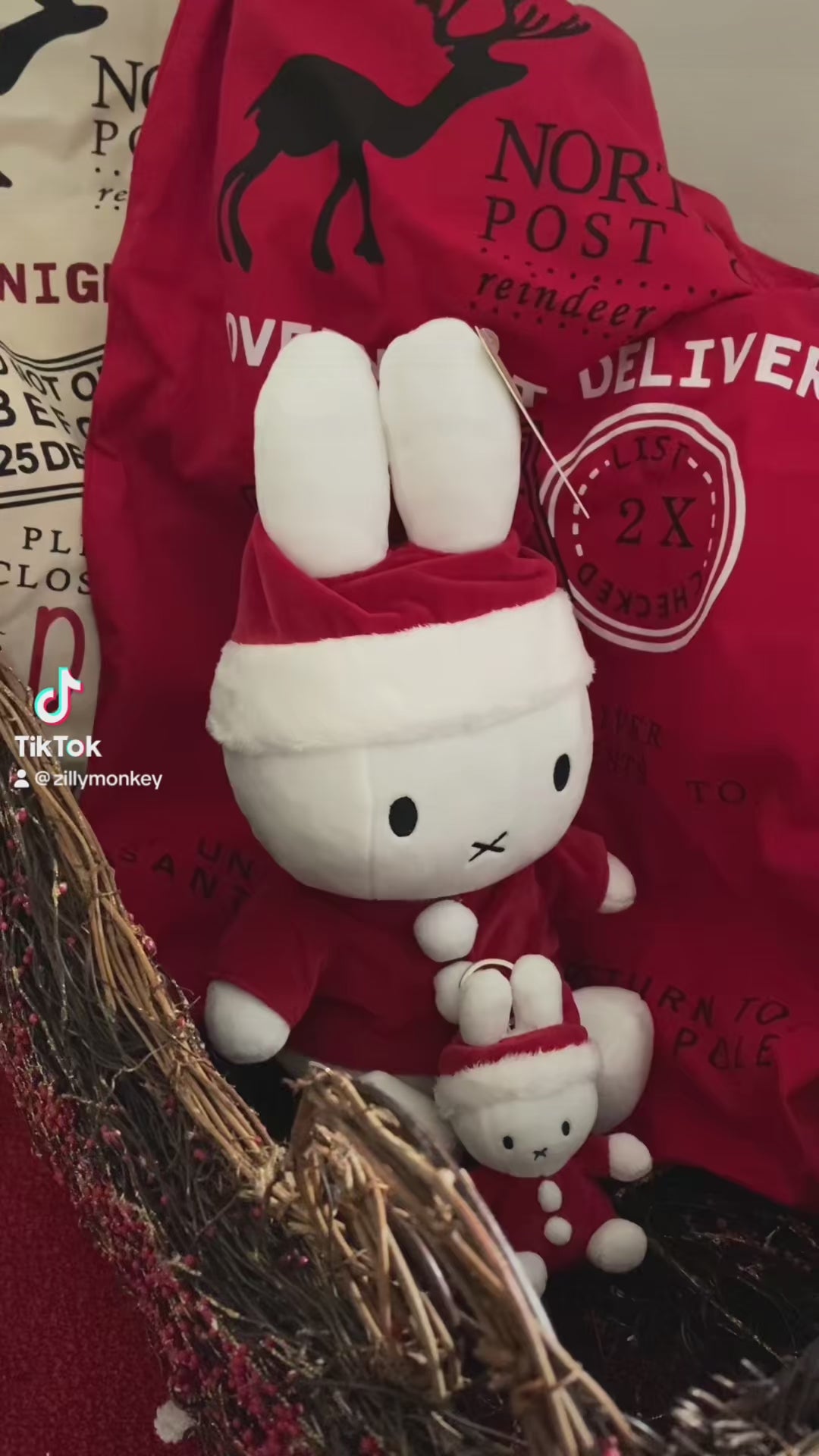 Miffy with Santa Outfit Plush