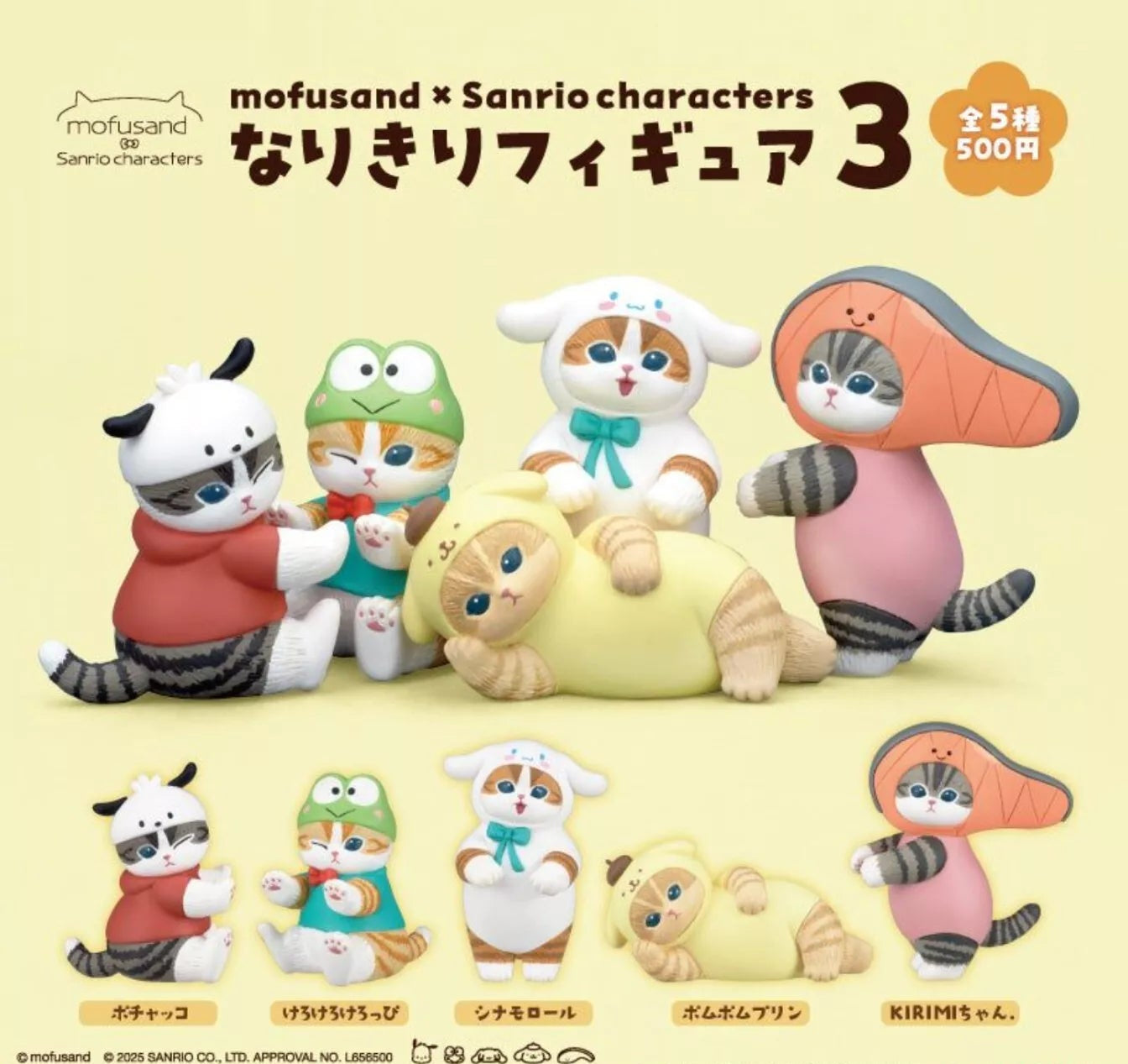 Mofusand x Sanrio Gashapon Capsule III