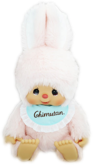 Monchhichi Chimutan in Fluffy Pink Bunny Costume Large Plush