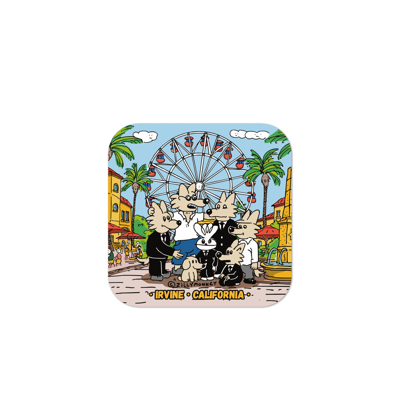 ZillyTales Sticker - Irvine Coyotes At Ferris Wheel