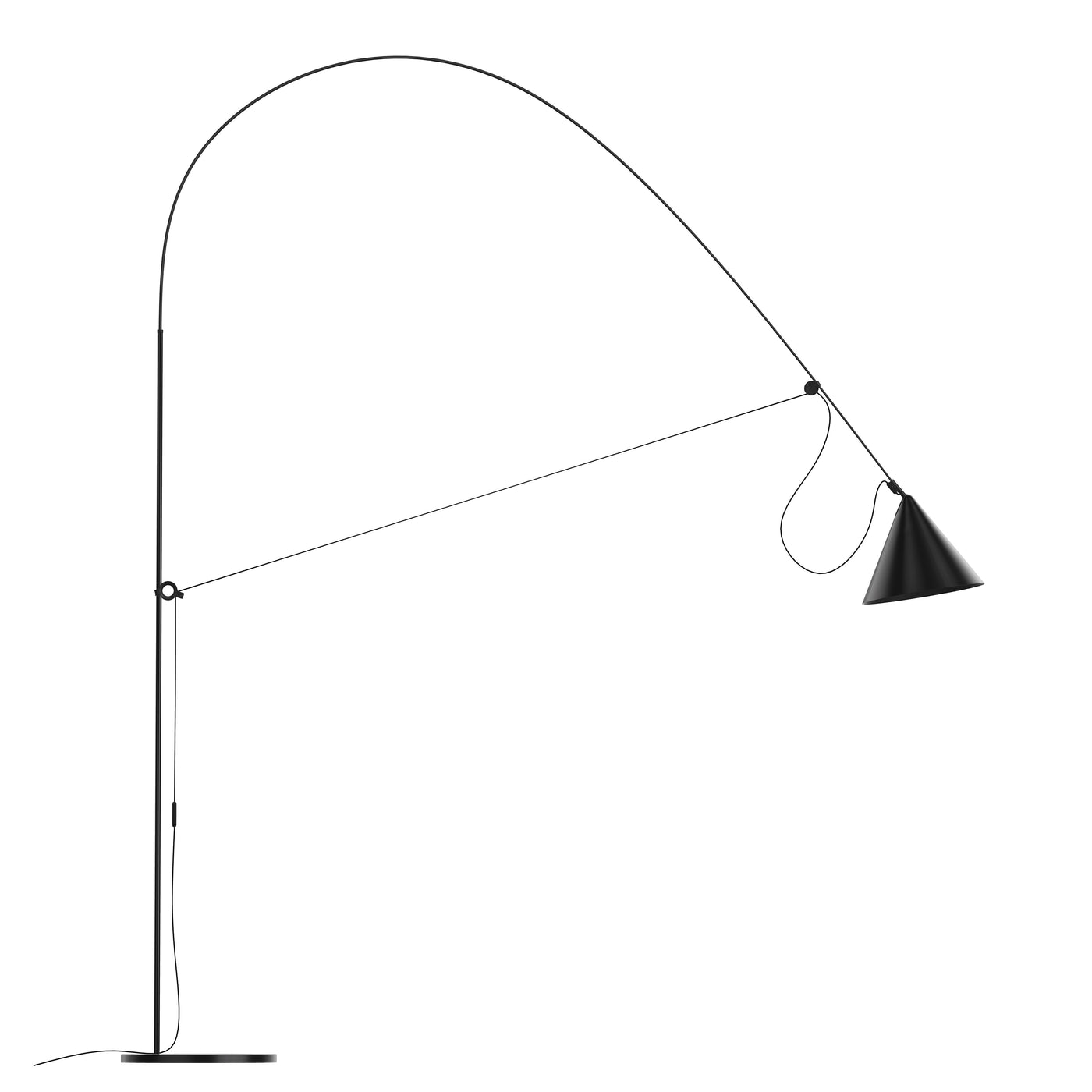 Ayno Floor Lamp, XL, black cord