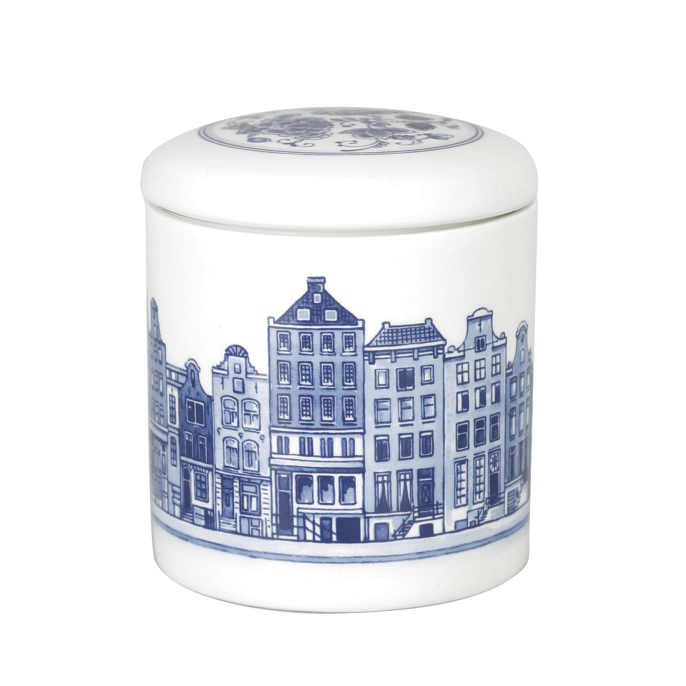 Cookie Jar Canal Houses Delft Blue