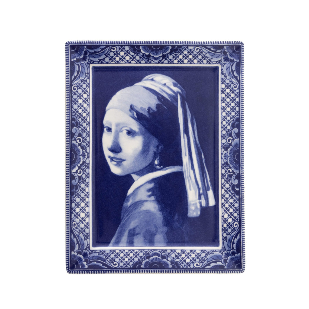 Delftware 真珠の耳飾りの少女 プレート Vermeer Girl With Pearl Earring Plate by Royal Delft | zillymonkey
