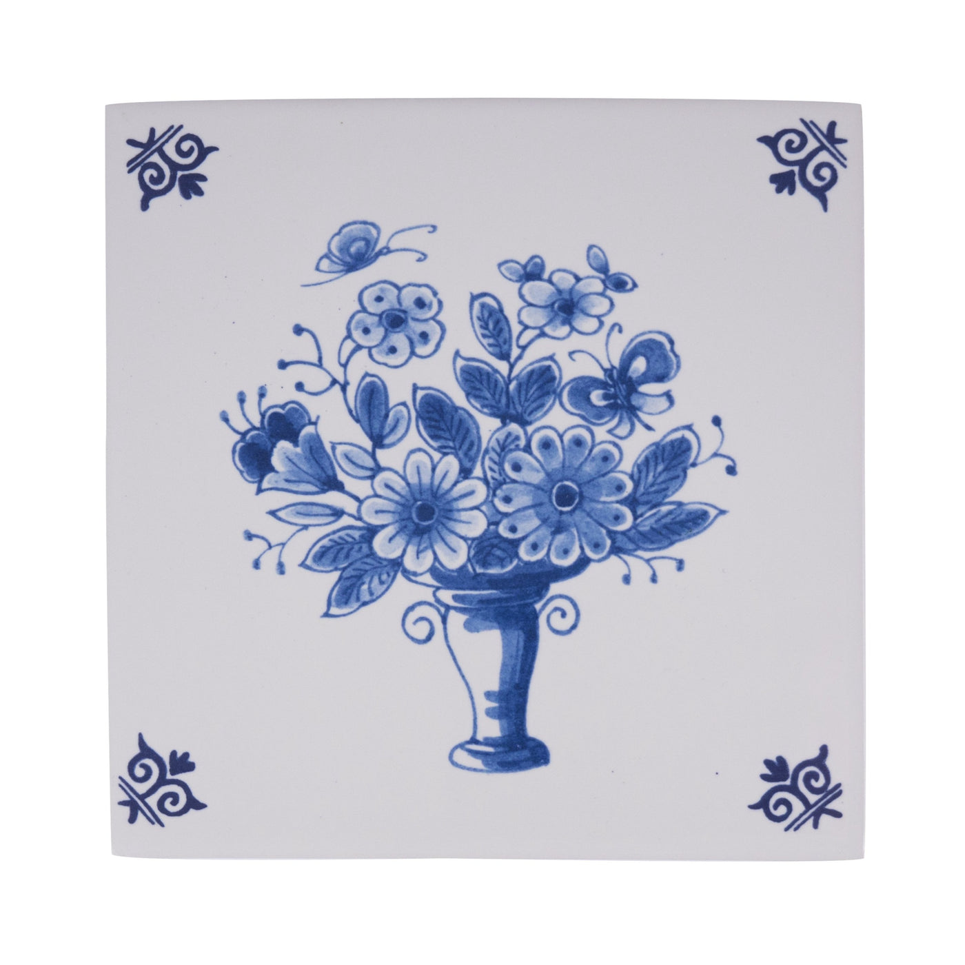 Tile Flower Basket (805) Delft Blue by Royal Delft