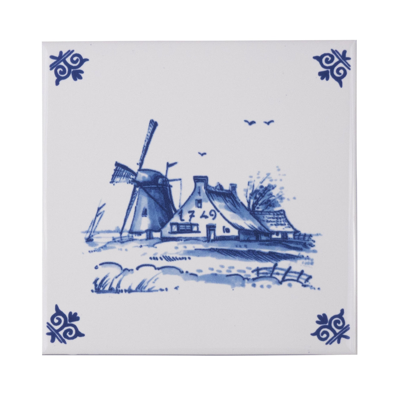 Tile Windmill (806) Delft Polychrome by Royal Delft