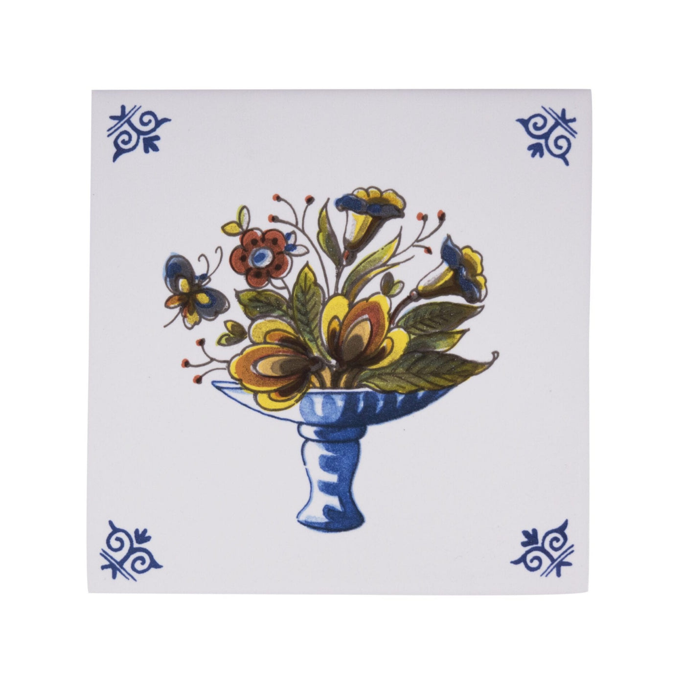 Tile Flower Basket (802) Delft Polychrome by Royal Delft