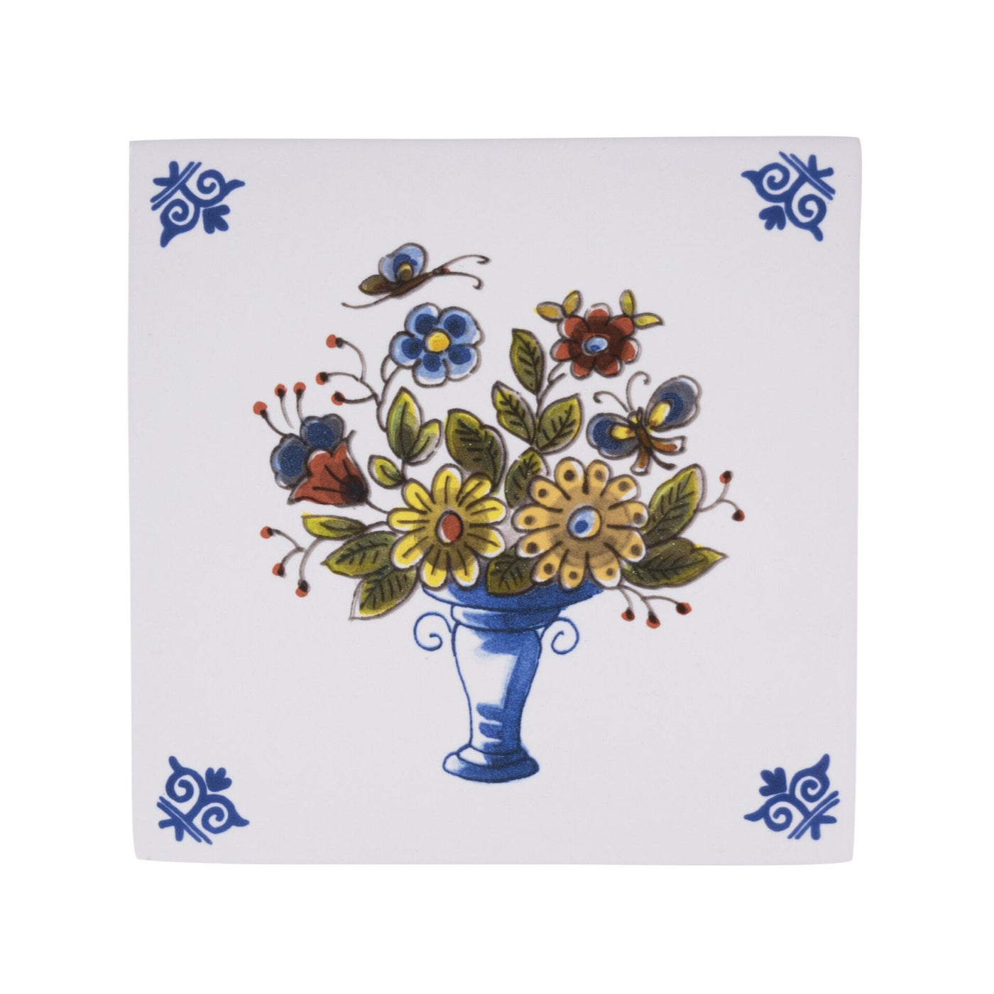 Tile Flower Basket (805) Delft Polychrome by Royal Delft