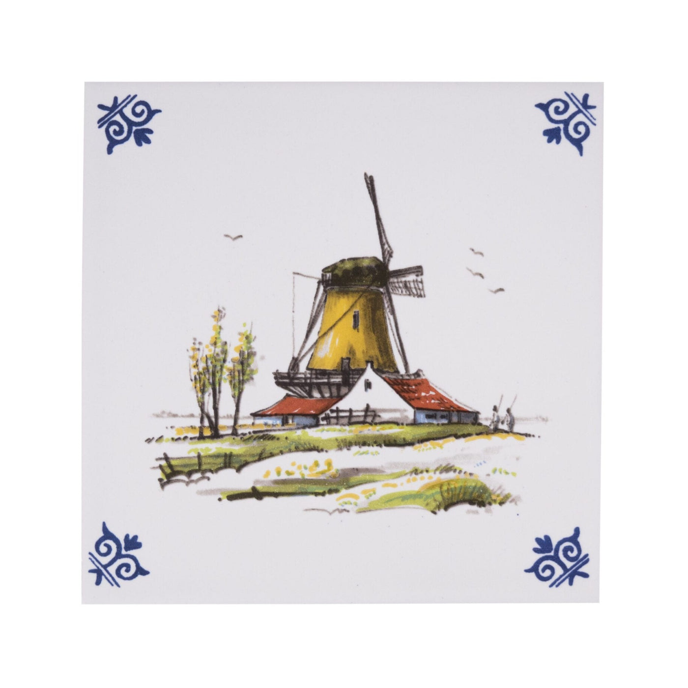 Tile Windmill (805) Delft Polychrome by Royal Delft
