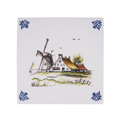 Tile Windmill (806) Delft Polychrome by Royal Delft