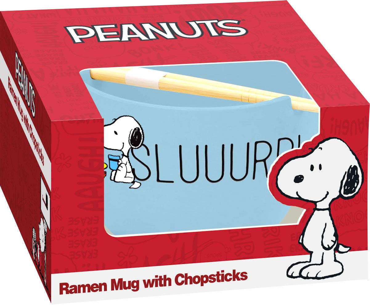 Peanuts Snoopy Sluuurp Ramen Mug and Chopsticks Set