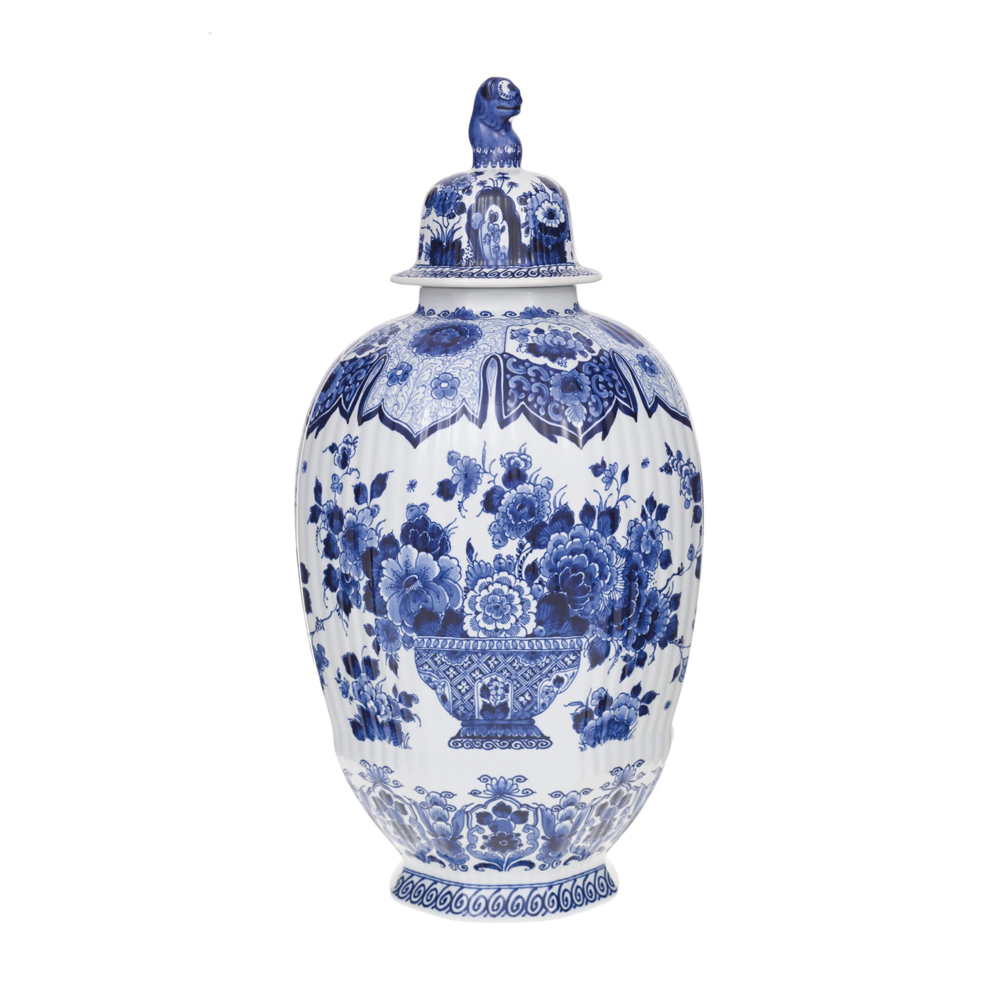 Flower Jar with Lid Hand-Painted by Royal Delft