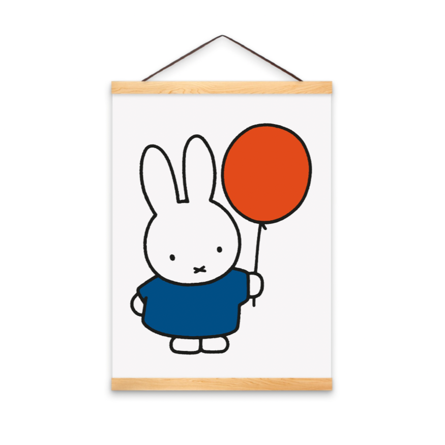Miffy with Balloon Wall Art - White