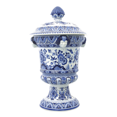 Satyr Vase Flower Bird Hand-Painted by Royal Delft